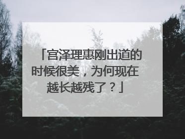 宫泽理惠刚出道的时候很美,为何现在越长越残了?
