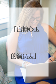 宫锁心玉的演员表