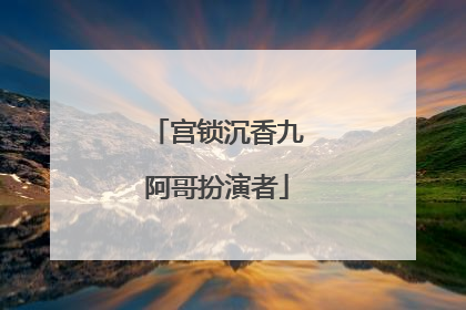 宫锁沉香九阿哥扮演者