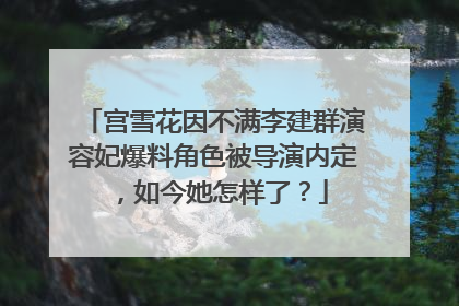 宫雪花因不满李建群演容妃爆料角色被导演内定，如今她怎样了？
