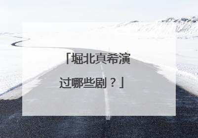 堀北真希演过哪些剧?