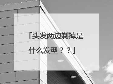 头发两边剃掉是什么发型??