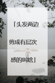 头发两边剪成有层次感的叫啥