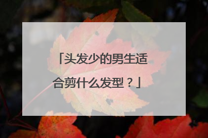 头发少的男生适合剪什么发型?