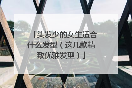 头发少的女生适合什么发型(这几款精致优雅发型)