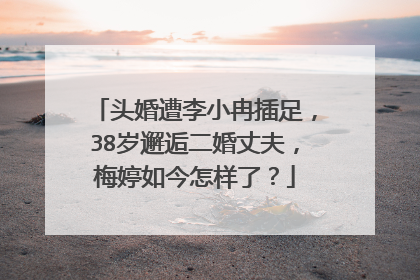 头婚遭李小冉插足，38岁邂逅二婚丈夫，梅婷如今怎样了？