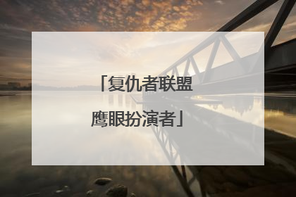 复仇者联盟鹰眼扮演者