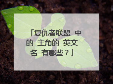 复仇者联盟 中的 主角的 英文名 有哪些？