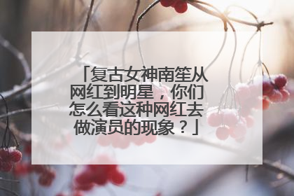 复古女神南笙从网红到明星,你们怎么看这种网红去做演员的现象?