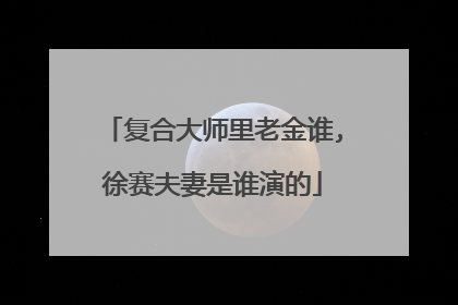 复合大师里老金谁,徐赛夫妻是谁演的