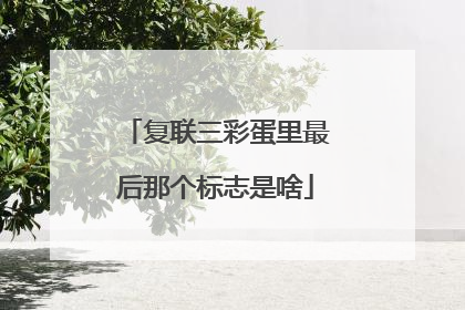 复联三彩蛋里最后那个标志是啥