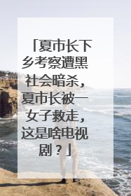 夏市长下乡考察遭黑社会暗杀,夏市长被一女子救走,这是啥电视剧？
