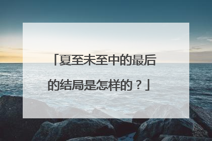 夏至未至中的最后的结局是怎样的?