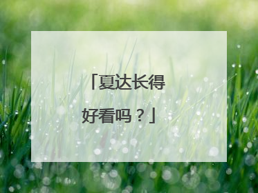 夏达长得好看吗？
