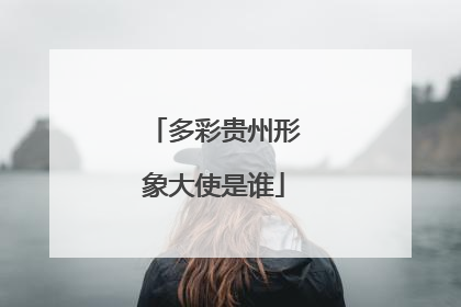 多彩贵州形象大使是谁