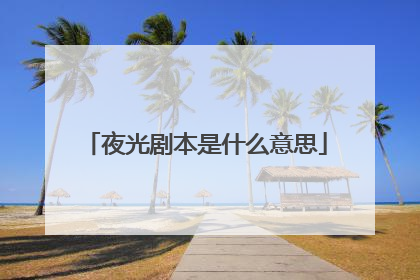 夜光剧本是什么意思