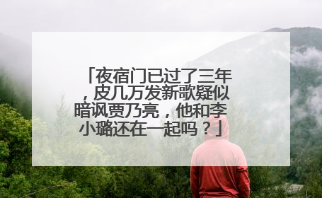 夜宿门已过了三年，皮几万发新歌疑似暗讽贾乃亮，他和李小璐还在一起吗？