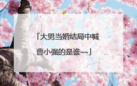大男当婚结局中喊曹小强的是谁~~