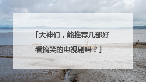 大神们,能推荐几部好看搞笑的电视剧吗?