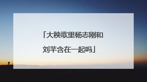 大秧歌里杨志刚和刘芊含在一起吗
