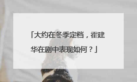 大约在冬季定档，霍建华在剧中表现如何？