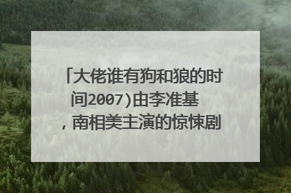 大佬谁有狗和狼的时间2007)由李准基，南相美主演的惊悚剧在线观看资源求分享