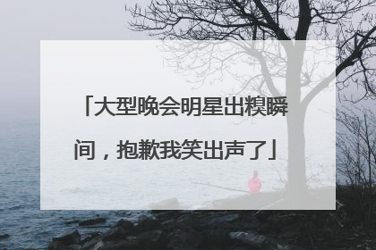 大型晚会明星出糗瞬间，抱歉我笑出声了