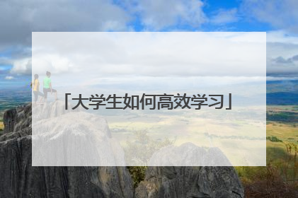 大学生如何高效学习