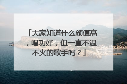 大家知道什么颜值高，唱功好，但一直不温不火的歌手吗？
