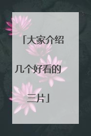 大家介绍几个好看的三片