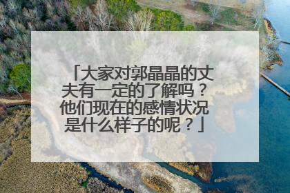 大家对郭晶晶的丈夫有一定的了解吗?他们现在的感情状况是什么样子的呢?