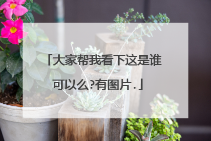 大家帮我看下这是谁可以么?有图片.