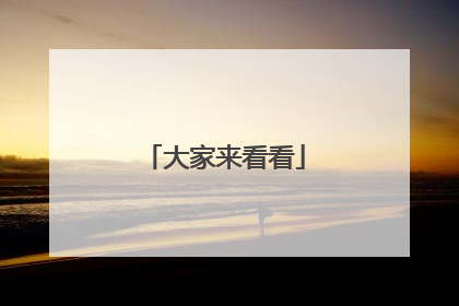 大家来看看