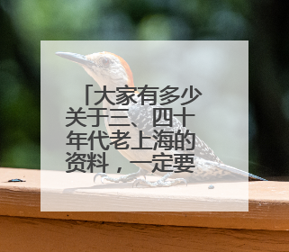 大家有多少关于三、四十年代老上海的资料，一定要多给我一些，谢谢大家了