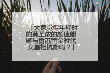 大家觉得年轻时的黄圣依的颜值能够与香港黄金时代女星相抗衡吗?