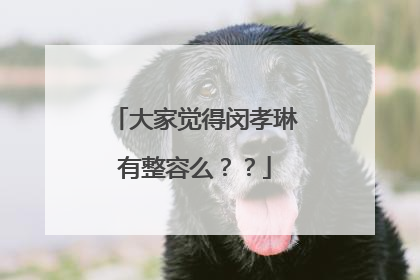 大家觉得闵孝琳有整容么??