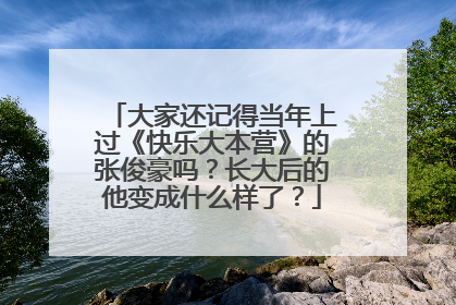 大家还记得当年上过《快乐大本营》的张俊豪吗？长大后的他变成什么样了？
