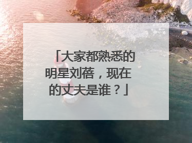 大家都熟悉的明星刘蓓,现在的丈夫是谁?