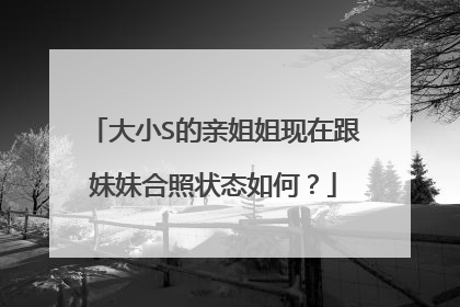 大小S的亲姐姐现在跟妹妹合照状态如何?