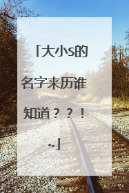 大小S的名字来历谁知道？？！~