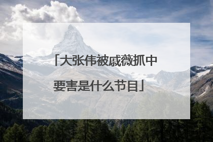 大张伟被戚薇抓中要害是什么节目