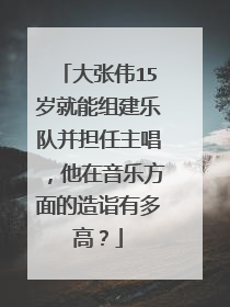 大张伟15岁就能组建乐队并担任主唱,他在音乐方面的造诣有多高?