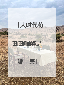 大时代蒋勤勤喝醉是哪一集