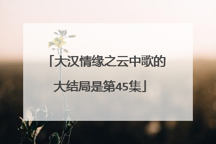 大汉情缘之云中歌的大结局是第45集