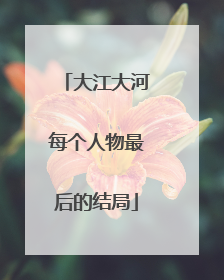 大江大河每个人物最后的结局