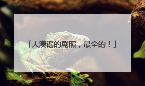 大漠谣的剧照,最全的!