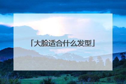 大脸适合什么发型