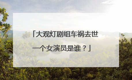 大观灯剧组车祸去世一个女演员是谁?