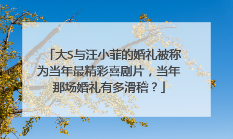 大S与汪小菲的婚礼被称为当年最精彩喜剧片，当年那场婚礼有多滑稽？