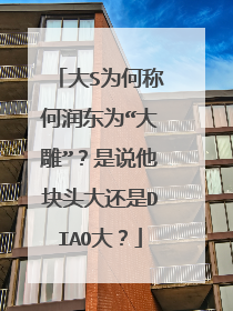 大S为何称何润东为“大雕”?是说他块头大还是DIAO大?